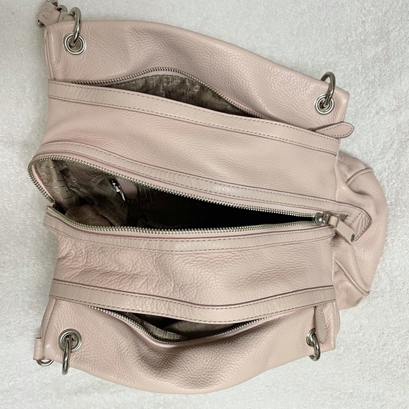 Cole Haan Genuine Leather Handbag Shoulder Bag - Peach/Light Orange - Picture 6 of 12